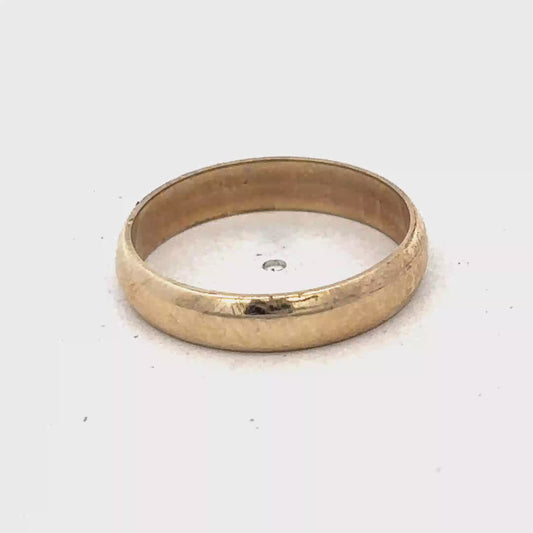 9ct yellow gold band ring size N (sh27064b)