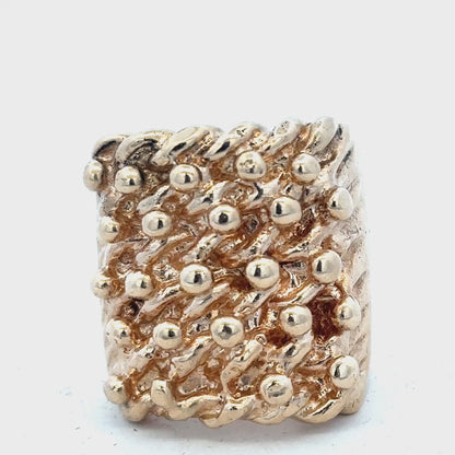 9ct yellow gold keeper ring 61.1g (sh26162b)