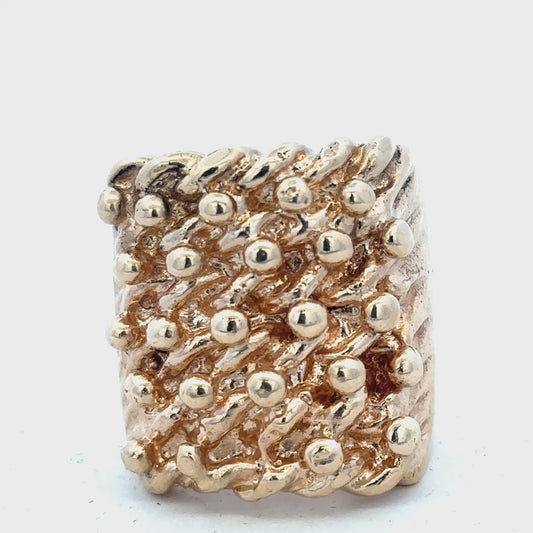 9ct yellow gold keeper ring 61.1g (sh26162b)