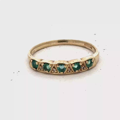 9ct yellow gold ring size N1/2 (sh25567l)