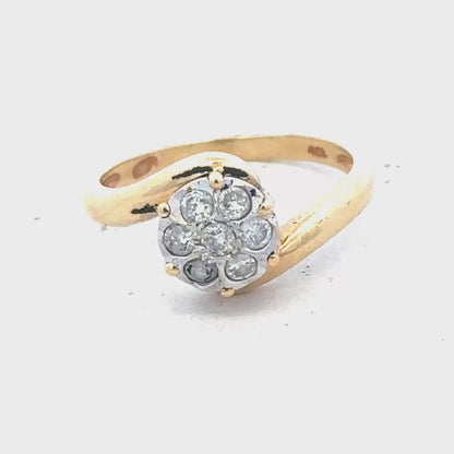 18ct yellow gold diamond ring size L1/2 (sh22635l)