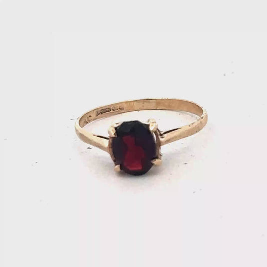 9ct yellow gold ring size N1/2 (sh27514b)