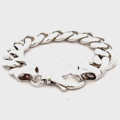Silver curb bracelet 90.1g (sh26534b)