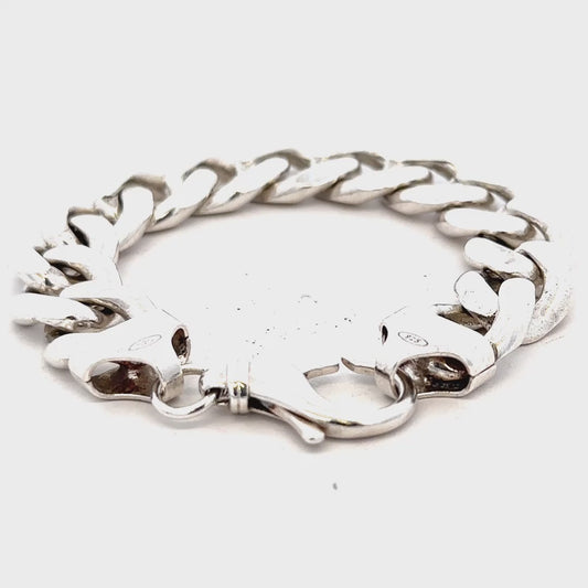 Silver curb bracelet 90.1g (sh26534b)