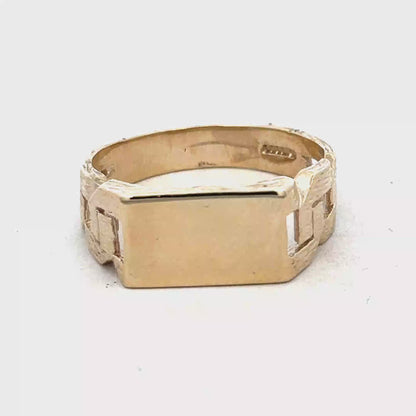 9ct yellow gold ring size Y (sh26330b)