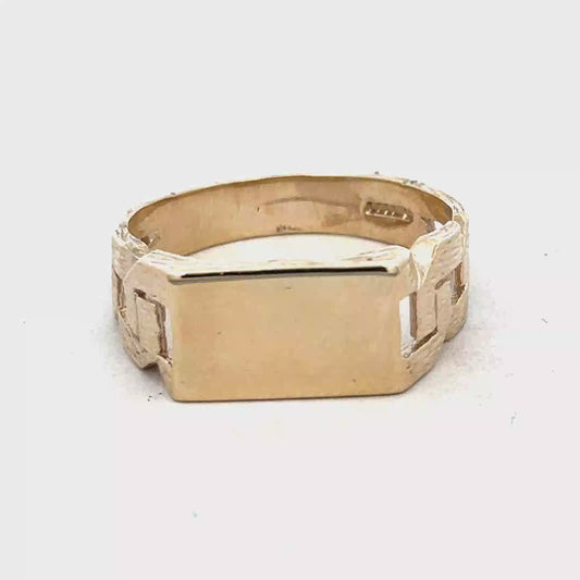 9ct yellow gold ring size Y (sh26330b)