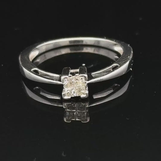 9ct white gold diamond ring