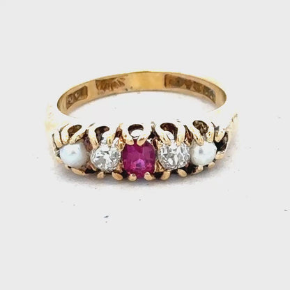 18ct yellow gold diamond ring size N1/2