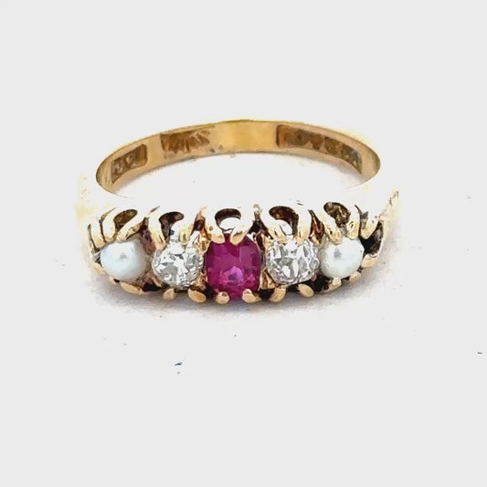 18ct yellow gold diamond ring size N1/2