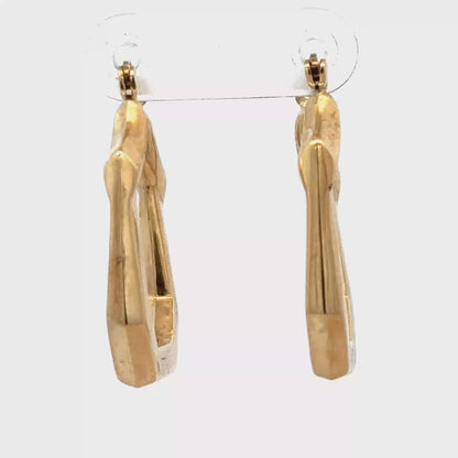 9ct yellow gold hoop earrings 2.2g (sh27328b)