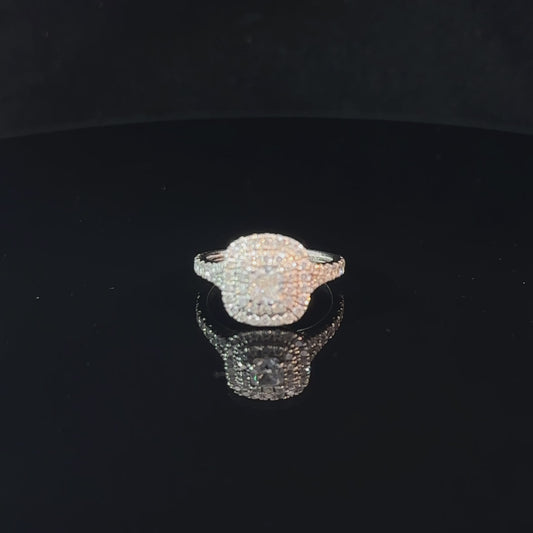 Platinum lab grown diamond ring size L (Bb1735l)