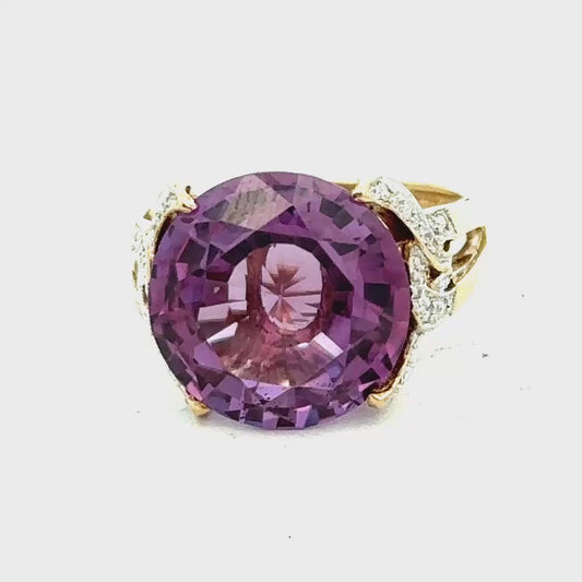 9ct Yellow Gold Diamond Ring Size M