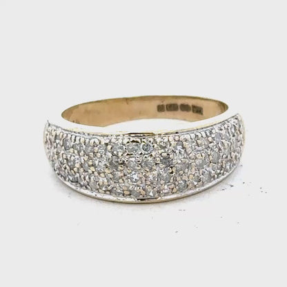 9ct 1/2 ct Diamond ring Size M 3.4g