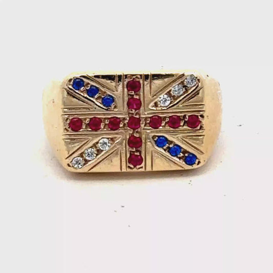 9ct yellow gold signet ring size Q1/2 (sh27345b)