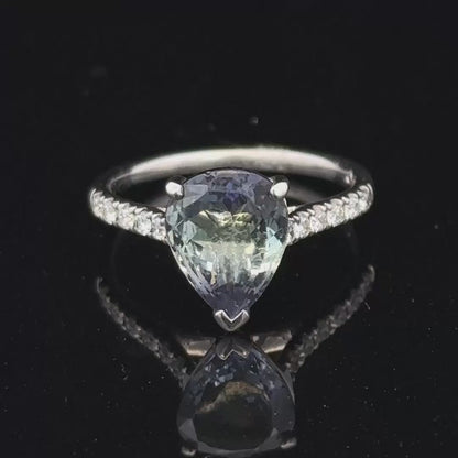 18ct white gold diamond ring size L1/2