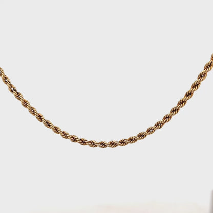 9ct yellow gold rope chain 7.2g (sh26591b)