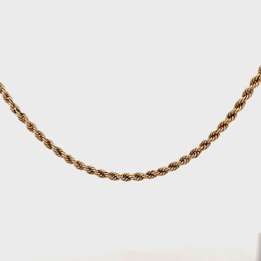 9ct yellow gold rope chain 7.2g (sh26591b)