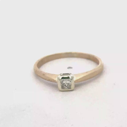 9ct yellow gold diamond ring sh24868l
