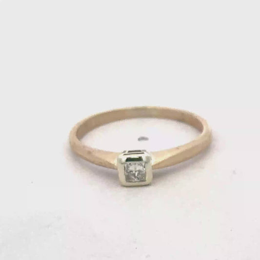 9ct yellow gold diamond ring sh24868l