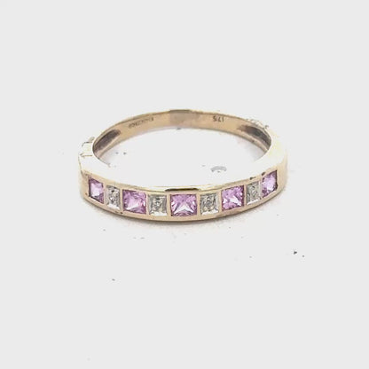 9ct yellow gold diamond ring size N
