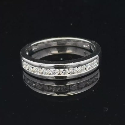 18ct white gold diamond ring size L