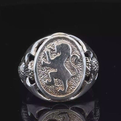 Silver signet ring size T (sh27644b)