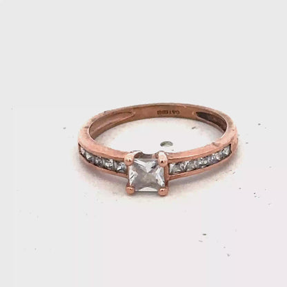 9ct rose gold ring size K (sh27390b)