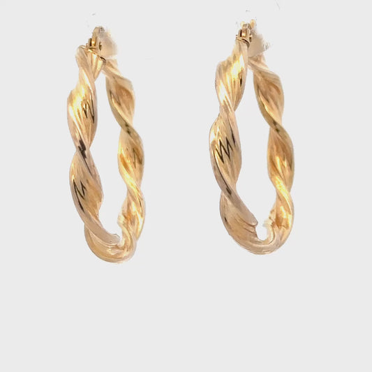 9ct yellow gold earrings 1.6g (bb2038b)