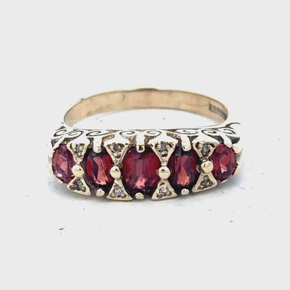 9ct yellow gold ring size Q (bb1908l)