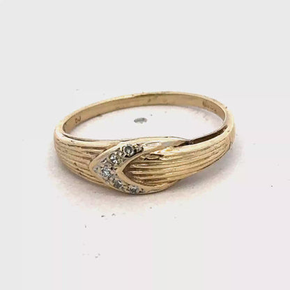 9ct yellow gold ring size P1/2  (sh27326b)