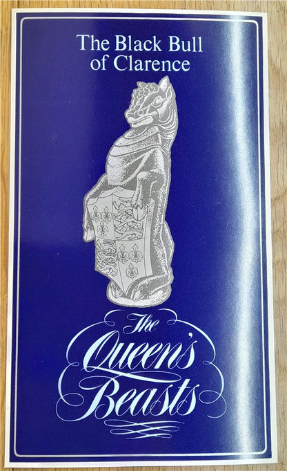 Reeves and Sons Queen's Beasts silver coin ingot with detailed design and inscriptions on shiny silver surface.