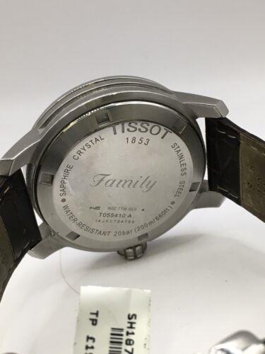 Elegant Tissot gents watch with a stainless steel band and round dial, showcasing a classic and sophisticated design.