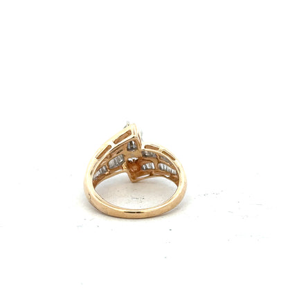 14ct yellow gold diamond ring in size L1/2, featuring a sparkling diamond set in a classic band.