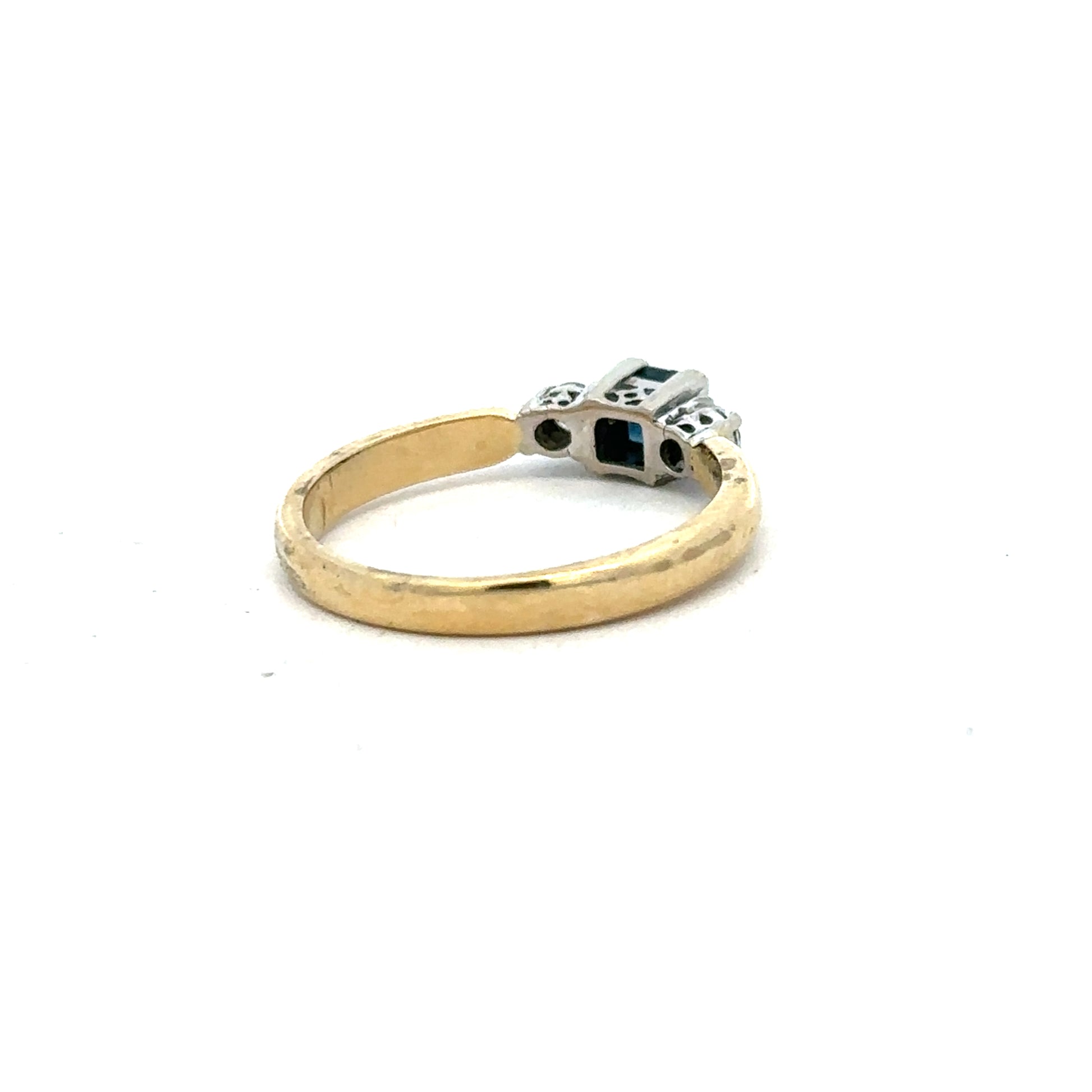 14ct yellow gold diamond ring in size M with sparkling diamonds, unbranded jewelry showcasing elegant craftsmanship.