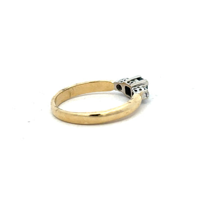 14ct yellow gold diamond ring in size M, featuring a sparkling diamond set in a sleek, elegant band.