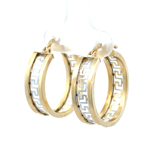 14ct yellow gold earrings weighing 4.2g, elegant jewelry piece with a classic design, unbranded, shown in close-up view.
