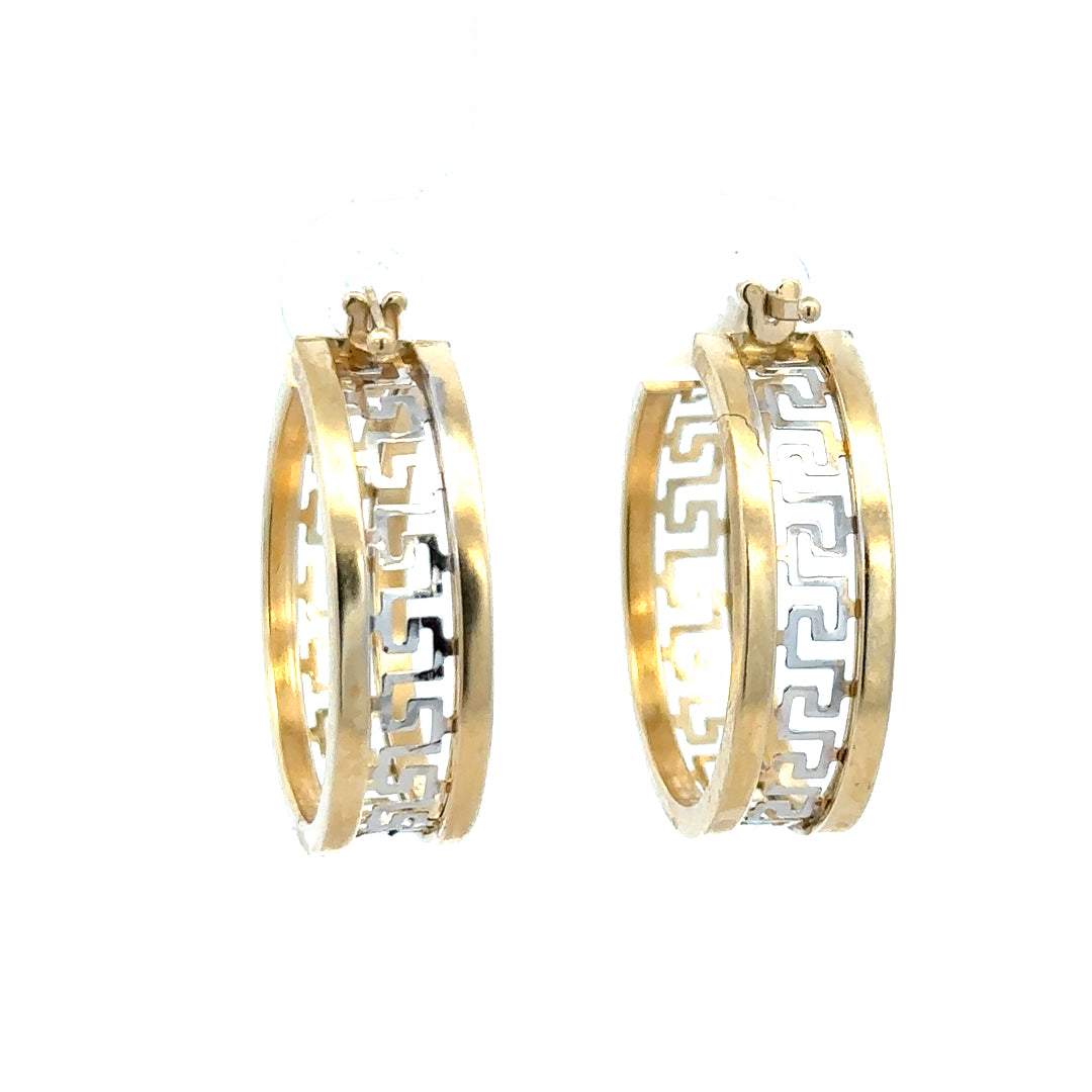 14ct yellow gold earrings weighing 4.2g, displayed on a plain background, showcasing their elegant design and craftsmanship.