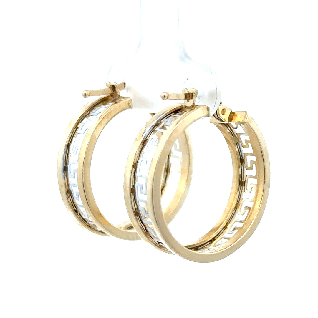 14ct yellow gold earrings with a simple design, weighing 4.2 grams, showcased in a close-up image.