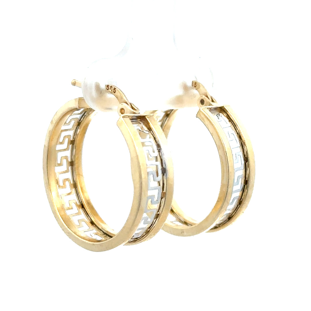 14ct yellow gold earrings with a simple, elegant design, weighing 4.2 grams, showcasing a classic jewelry style.