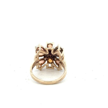 14ct yellow gold opal ring size L1/2 with a vibrant opal gemstone set in a polished gold band.