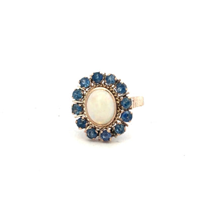 14ct yellow gold ring in size M with a smooth band, unbranded, shown on a neutral background.