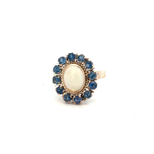 14ct yellow gold ring in size M with a smooth band, unbranded, shown on a neutral background.