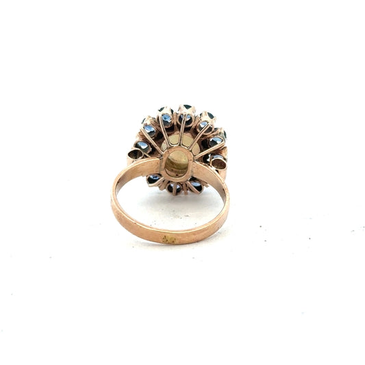 14ct yellow gold ring in size M with a smooth band, unbranded jewelry piece suitable for everyday wear.