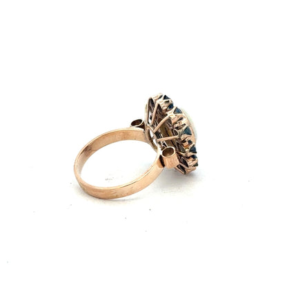 14ct yellow gold ring in size M, featuring a smooth band design, unbranded jewelry piece.
