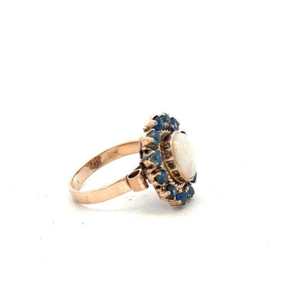 14ct yellow gold ring in size M with a smooth band, unbranded jewelry piece displayed on a plain background.