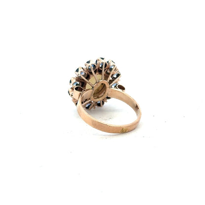 14ct yellow gold ring in size M with a simple band design, unbranded jewelry piece.