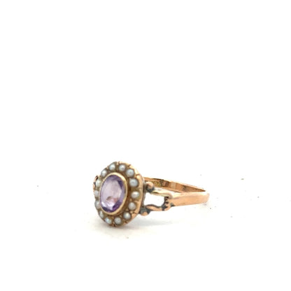 14ct yellow gold ring in size T with a smooth band, unbranded, displayed on a neutral background.