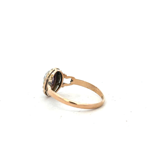 14ct yellow gold ring in size T with a smooth band, unbranded jewelry accessory on a neutral background.