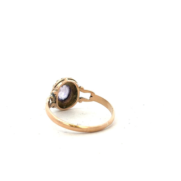 14ct yellow gold ring size T with a smooth polished band, unbranded jewelry perfect for everyday wear.