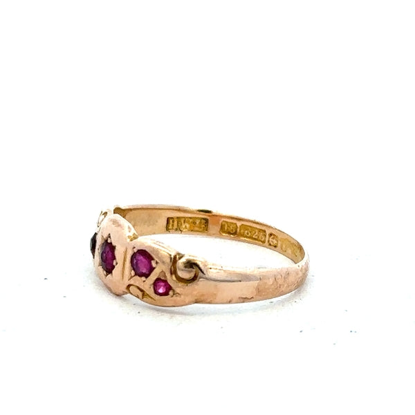 15ct yellow gold ring in size L 1/2, unbranded, featuring a smooth band and polished finish.